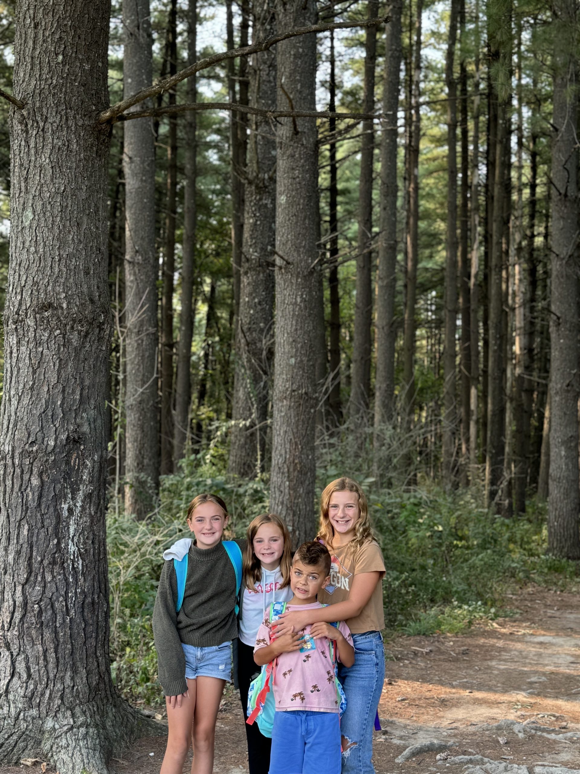 kids in the forest on a field trip